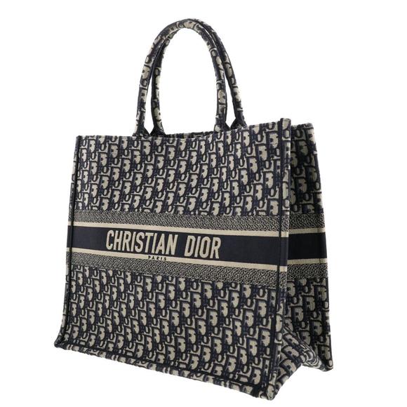 Dior Book Tote Bag Small Navy Oblique - Picture 1 of 6